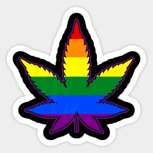 Leaf Gay Pride Sticker